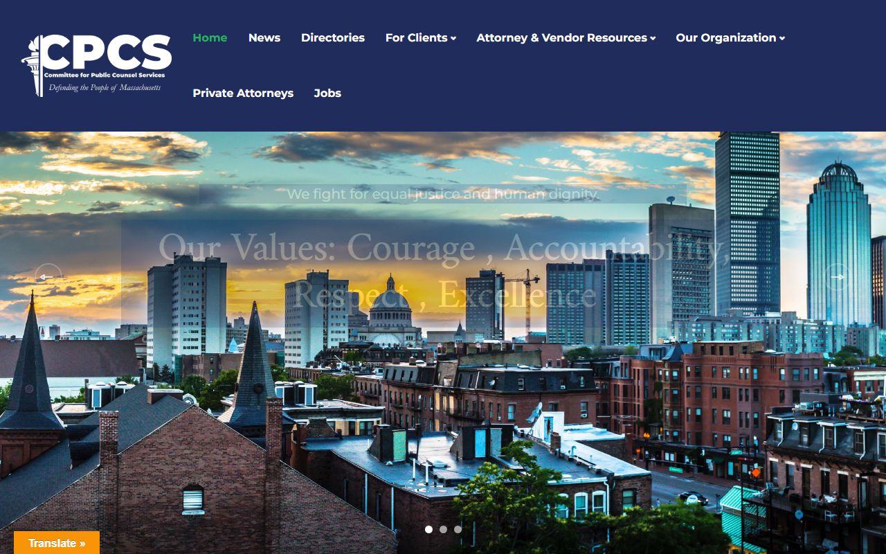 Worcester County arrest records public defender CPCS indigent defense resources page