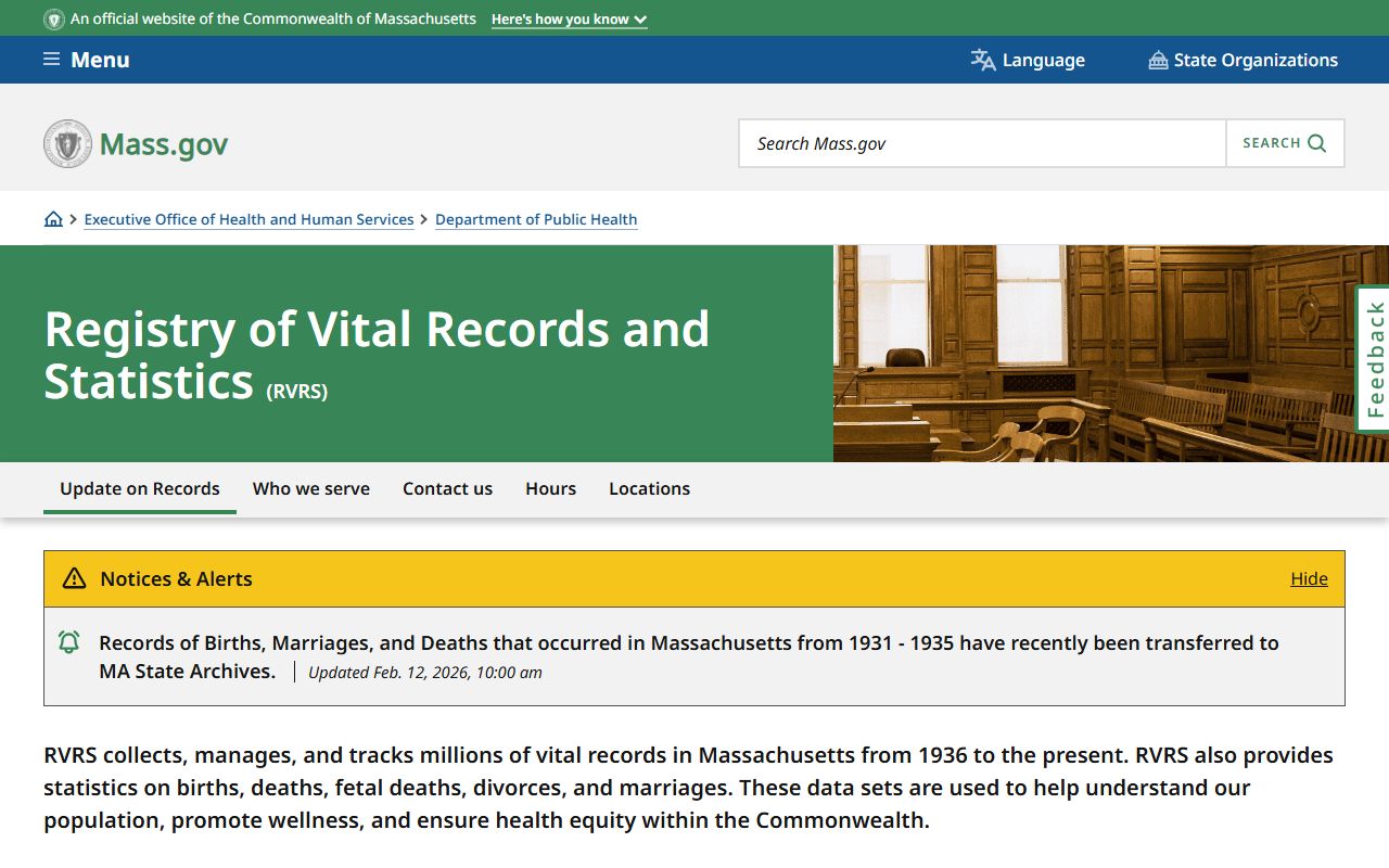 Registry of Vital Records and Statistics page tied to Worcester County probate records